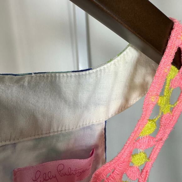 Lily Pulitzer Pearl Shift Dress Brilliant‎ Blue Wade and Sea Sz 00 - Picture 8 of 8